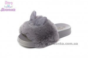 Хутрові шльопанці "Вушка" дівчатам.