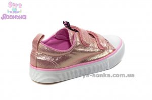 Кеды-мокасины из текстиля  для девочек