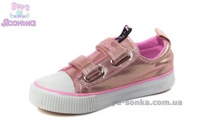 Кеды-мокасины из текстиля  для девочек