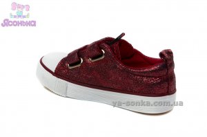 Кеды-мокасины из текстиля  для девочек