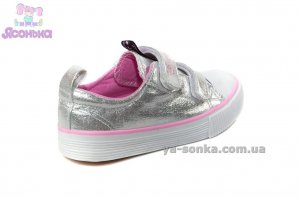 Кеды-мокасины из текстиля  для девочек