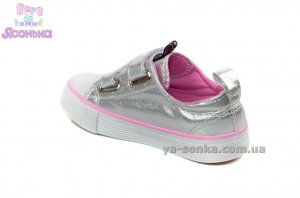 Кеды-мокасины из текстиля  для девочек