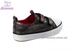 Кеды-мокасины из текстиля  для девочек