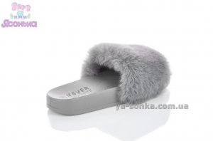 Меховые шлепки для девочек
