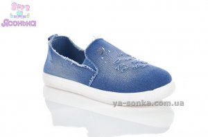 Текстильні мокасини для дівчинки