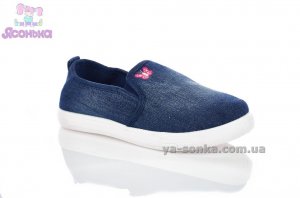 Текстильні мокасини для дівчинки