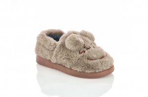 Пушистые детские тапочки