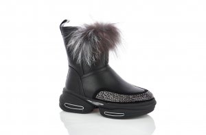 Кожаная зимняя обувь девочкам