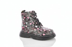 Зимние ботинки "сердечка" для девочек