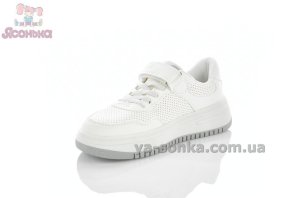 Белые детские кроссовки кеды