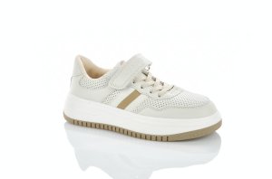 Молочно-бежевые кроссовки кеды