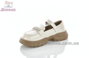 Светлые лоферы для девочки