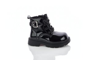 Черные утепленные ботинки девочке