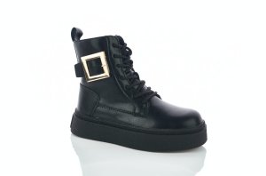 Черные высокие ботинки зимние Clibee девочкам