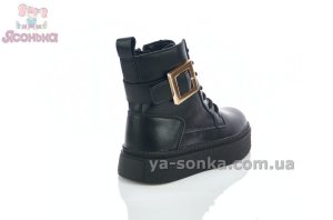 Черные высокие ботинки зимние Clibee девочкам