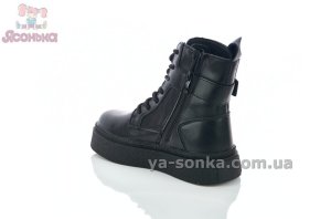 Черные высокие ботинки зимние Clibee девочкам