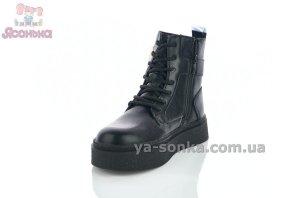 Черные высокие ботинки зимние Clibee девочкам