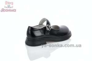 Черные туфли Мэри Джейн для девочек с регулируемыми ремешками