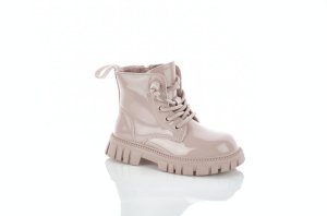 Пудровые ботинки с флисом для девочки