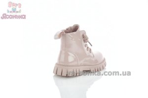 Пудровые ботинки с флисом для девочки