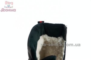 Черные зимние ботинки с мехом мальчикам