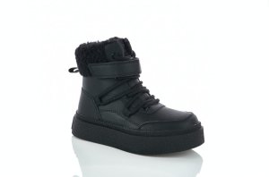 Зимние ботинки Clibee для девочек, черные, с мехом