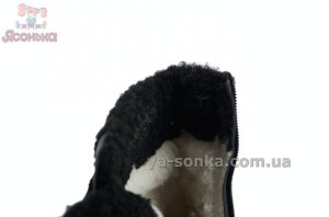 Зимние ботинки Clibee для девочек, черные, с мехом
