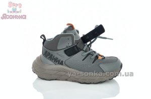 Детские хайтопы серого цвета с флисом бренд Apawwa