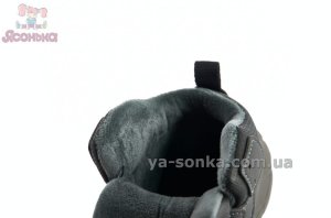 Детские хайтопы серого цвета с флисом бренд Apawwa