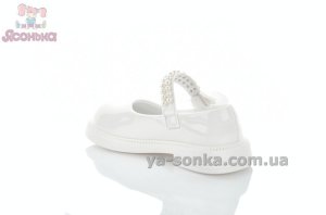 Белые туфли с жемчужинами для девочки