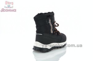 Сапожки дутики Apawwa черного цвета малышам