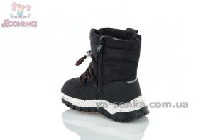 Сапожки дутики Apawwa черного цвета малышам