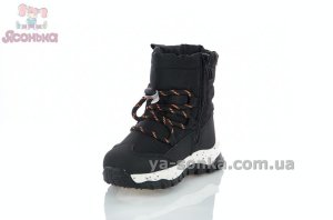 Сапожки дутики Apawwa черного цвета малышам