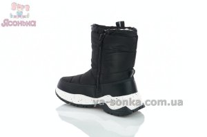 Сапожки теплые зимние черного цвета детям Apawwa