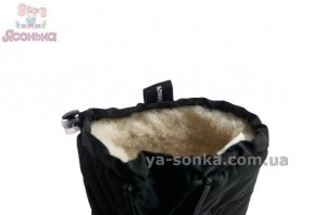 Сапожки теплые зимние черного цвета детям Apawwa