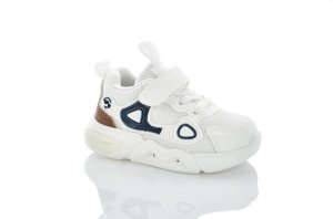 Белые кроссовки с LED подсветкой малышам