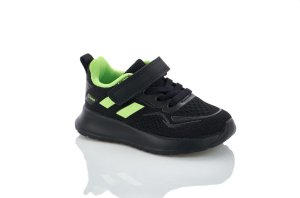 Черные детские текстильные кроссовки
