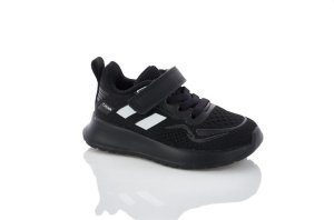 Черные детские текстильные кроссовки