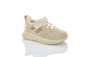 Бежевые детские текстильные кроссовки
