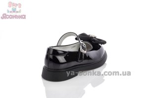 Черные туфли с бантом  для девочки