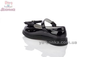 Черные туфли с бантом  для девочки