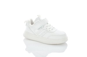 Классические молочно - белые детские кроссовки Clibee