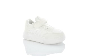 Белые детские кроссовки на липучке