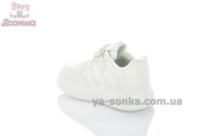 Белые детские кроссовки на липучке