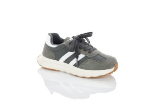 Серые детские кроссовки Apawwa на липучке