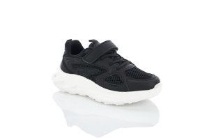 Черные детские кроссовки Apawwa на липучке