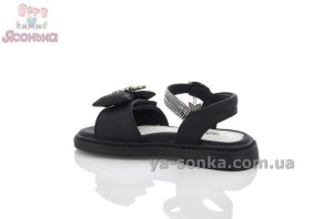 Сандалии черные с бантиком для девочек