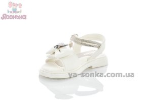 Сандалии белые с бантиком для девочек