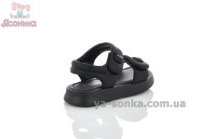 Мягкие черные сандалии девочкам