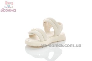Мягкие бежевые сандалии девочкам